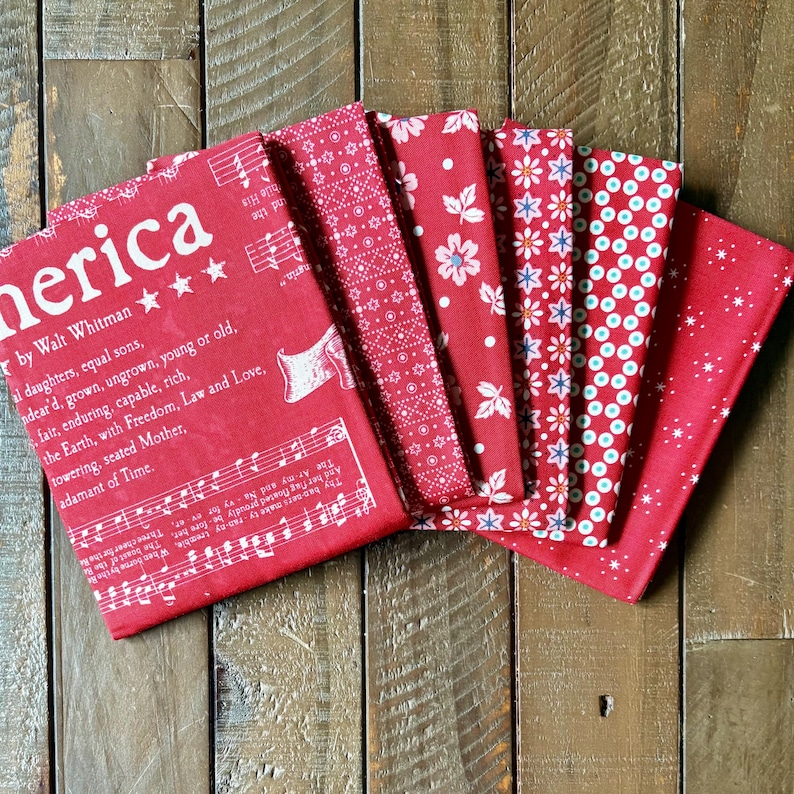 Lori Holt Riley Blake Red Colorway Bee Bundle, Piece and Plenty Pre-cut ...