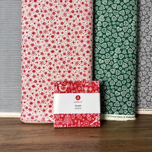 Scandi by Makower UK for Andover Fabrics: Pre-cut Layer Charm pack 5-inch and Yardage