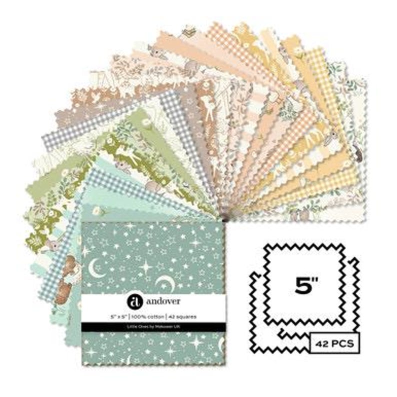 Little Ones by Makower for Andover: Layer Cake, Charm Pack, Bundles and ...