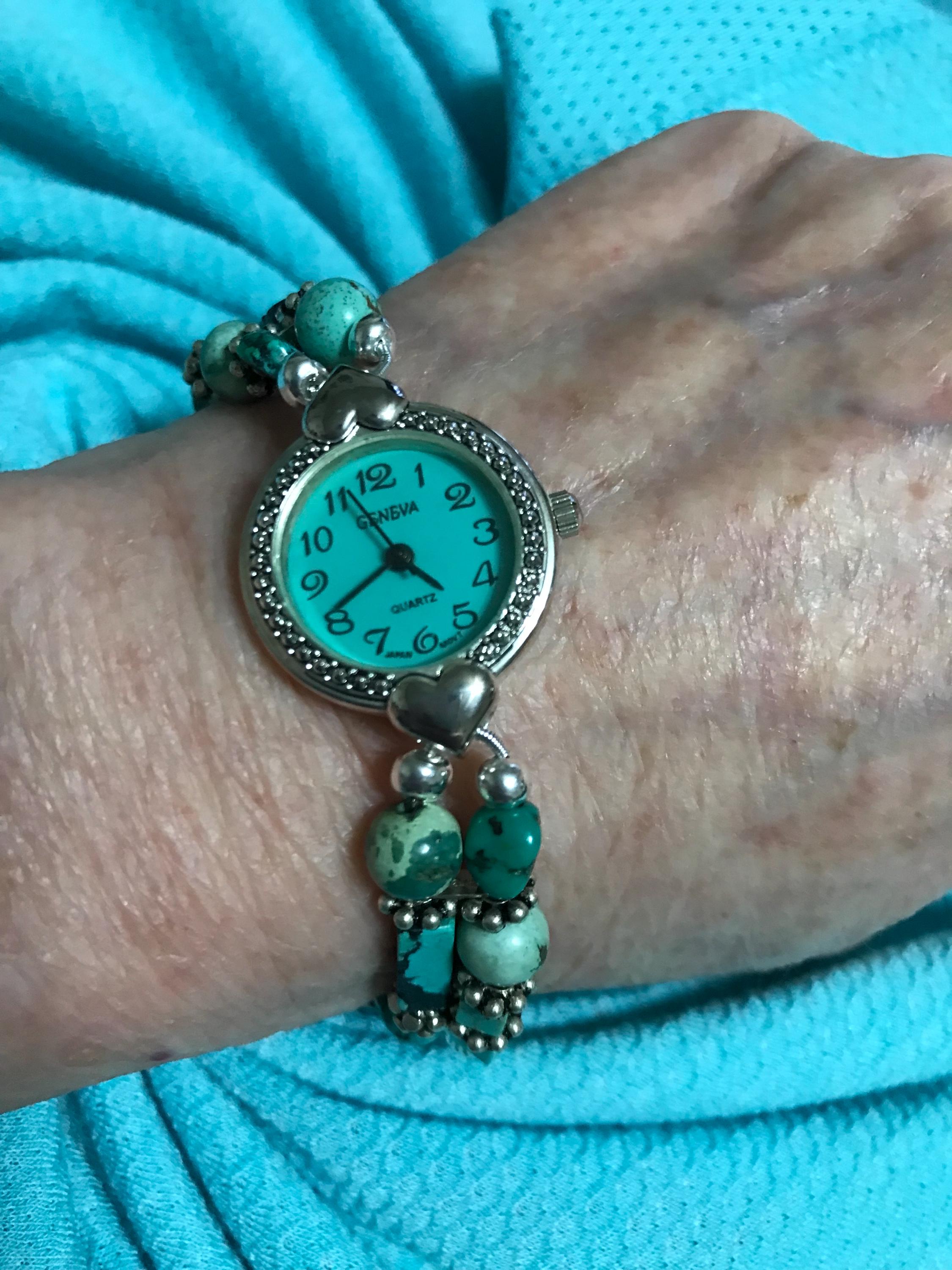 Turquoise & Sterling Silver Band Watch - Etsy