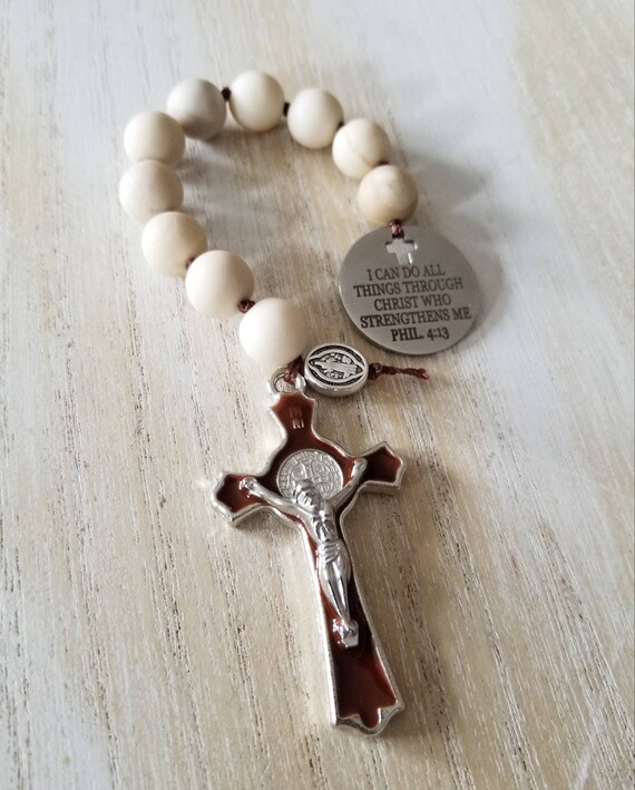 Rosary, Religious Gift for Men, Recovery Gift for Him, Mini Rosary