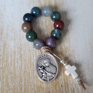 St Gerard medal, Saint gerard rosary, patron saint of fertility, pregnancy gift, mothers, pregnancy prayers, mini rosary beads, catholic gif