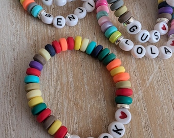 personalized name bracelets for kids, custom kids bracelet, friendship bracelet, customized jewelry for girls, birthday gift for children