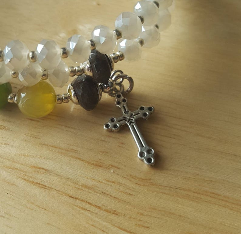 Wrist Wrap Rosary Catholic Jewelry Beaded Bracelet Women Etsy