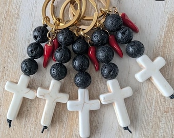 Italian Horn Keychain, Cornicello Good Luck Charm, Italian Gift