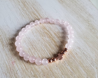 Pulsera con cruz, regalo de graduación de secundaria para ella, joyas católicas para mujeres, regalo de recuperación, regalo universitario, regalos para adolescentes, regalo religioso