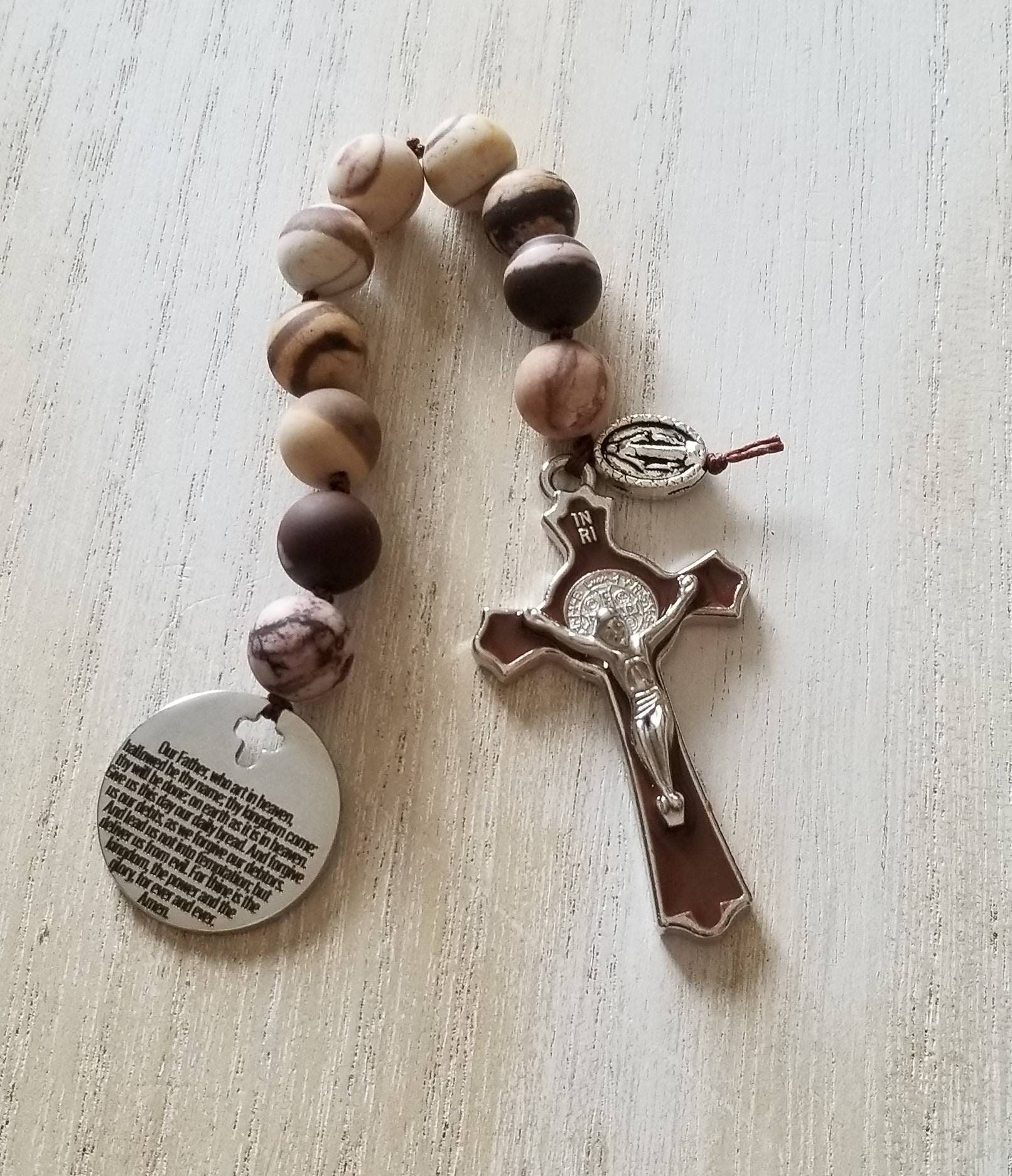 Mini Rosary Beads, Catholic Gift Ideas, Religious Gift for Men