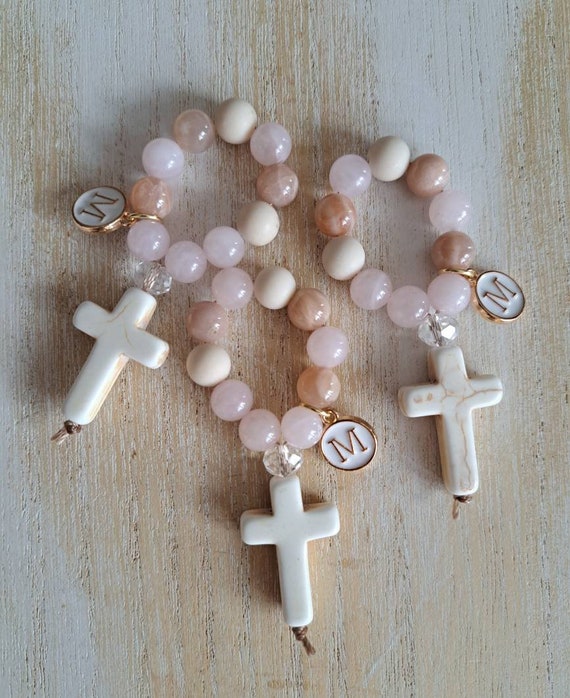 Rosario Da Dito Mini - Bomboniera Battesimo E Matrimonio Con Croce Metallica - Foto 14