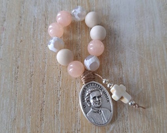 Saint Gianna Molla rosary, st Gianna molla medal, patron saint gifts, patron saint of Mothers, unborn children, physicians
