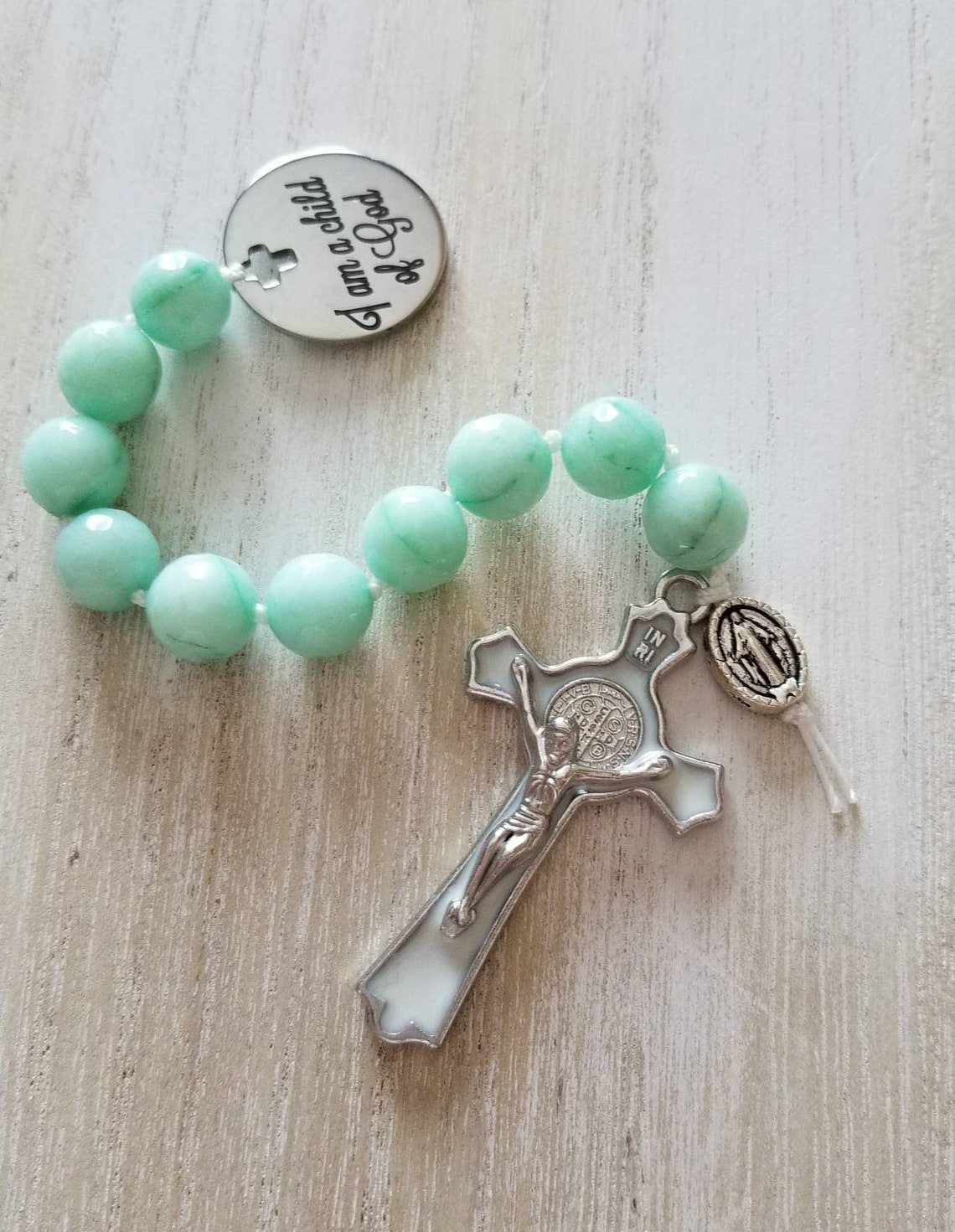 Pink Rosary Beads Catholic Prayer Beads Baptism Gift Girl Etsy Canada