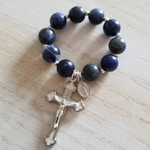 Mini rosary, prayer  beads, confirmation gift boy, first communion gift, favors, spiritual gift, religious gift, baptism gift boy, godfather