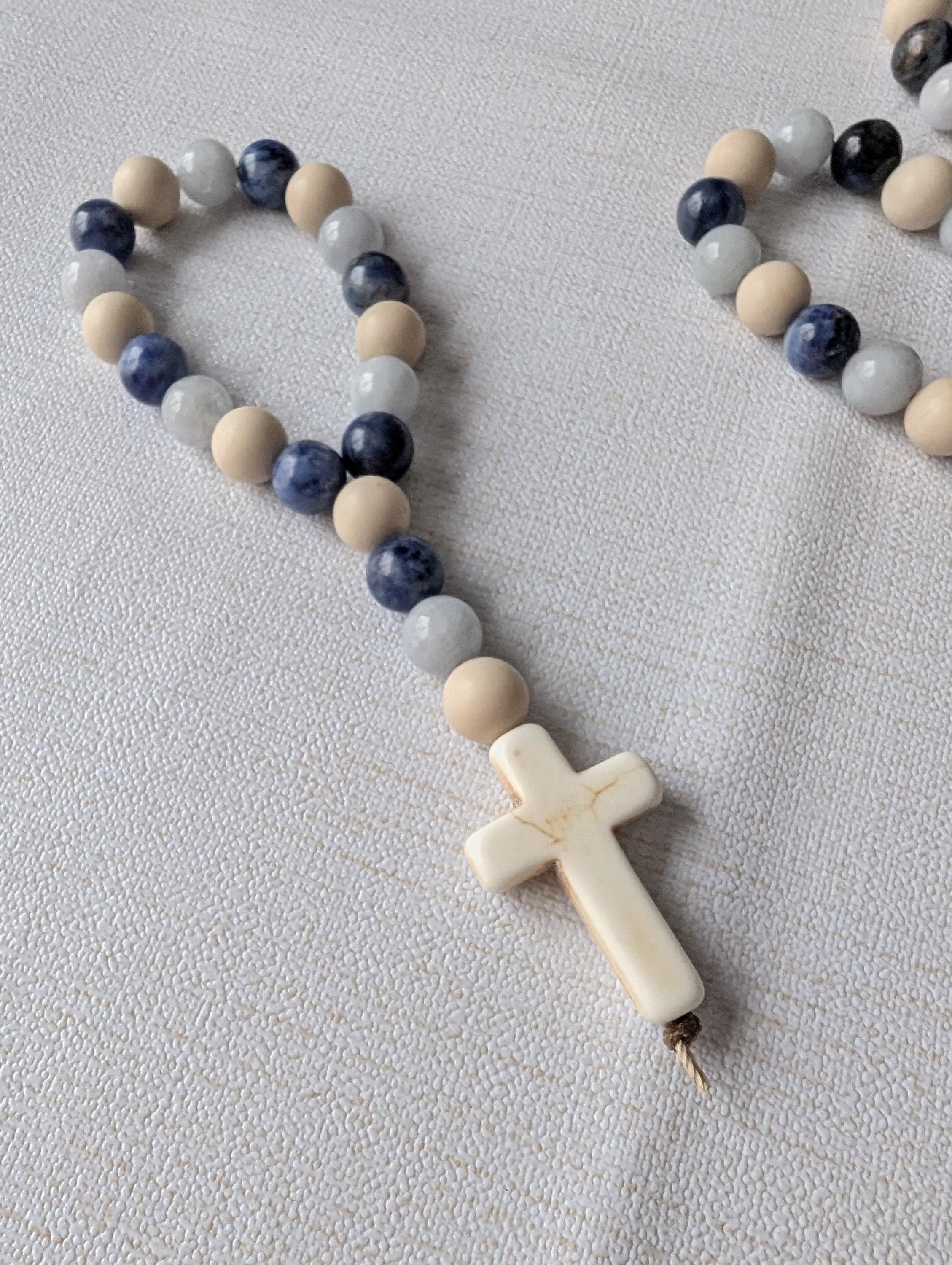 洗礼式や初聖体拝領用のミニロザリオの記念品、カトリックのボンボ