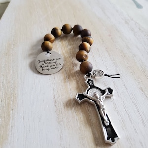 Godfather rosary beads, godfather proposal gift, will you be my godfather, religious gifts for godfather from godchild, Christmas gifts for