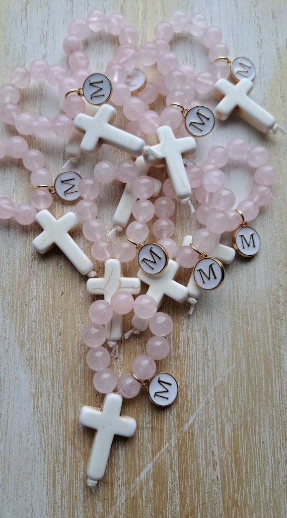 Personalized Rosary Favors Christening Giveaways for Guests