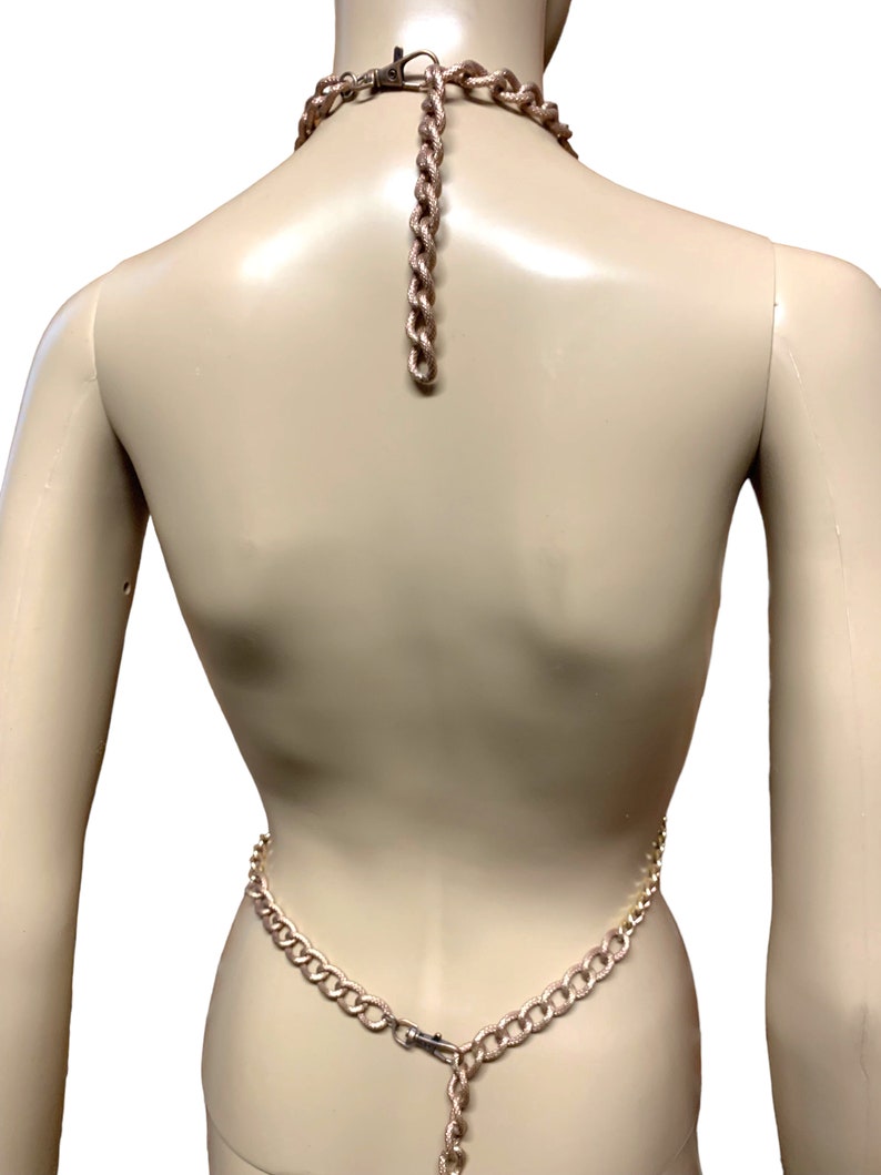 Copper Gold Body Chain Harness Cage Bra Body Jewellery Costume LARP Dancewear Wasteland Festival Accessories image 6