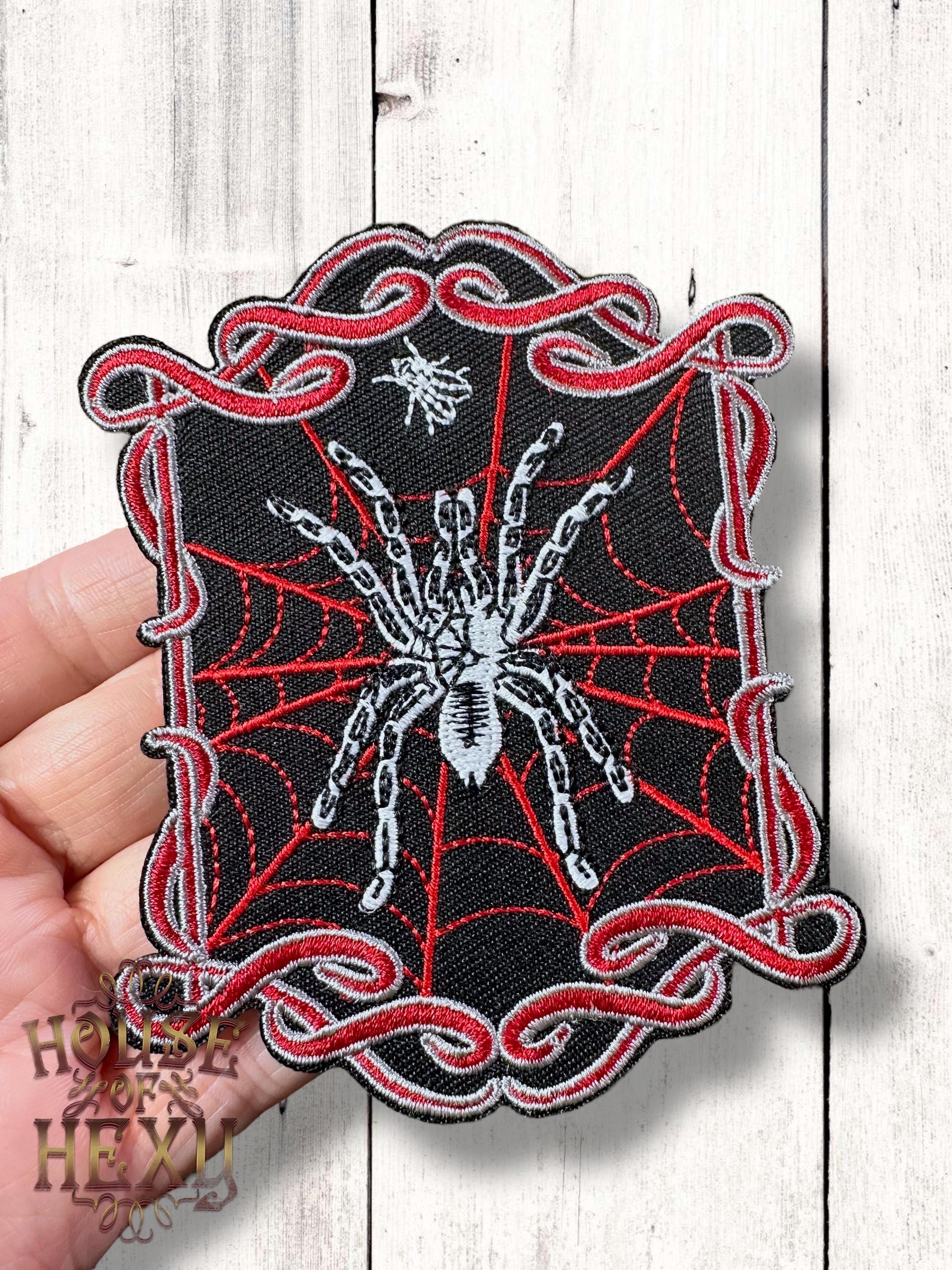 House of Hexy Victorian Gothic Spider Web Iron-on Patch