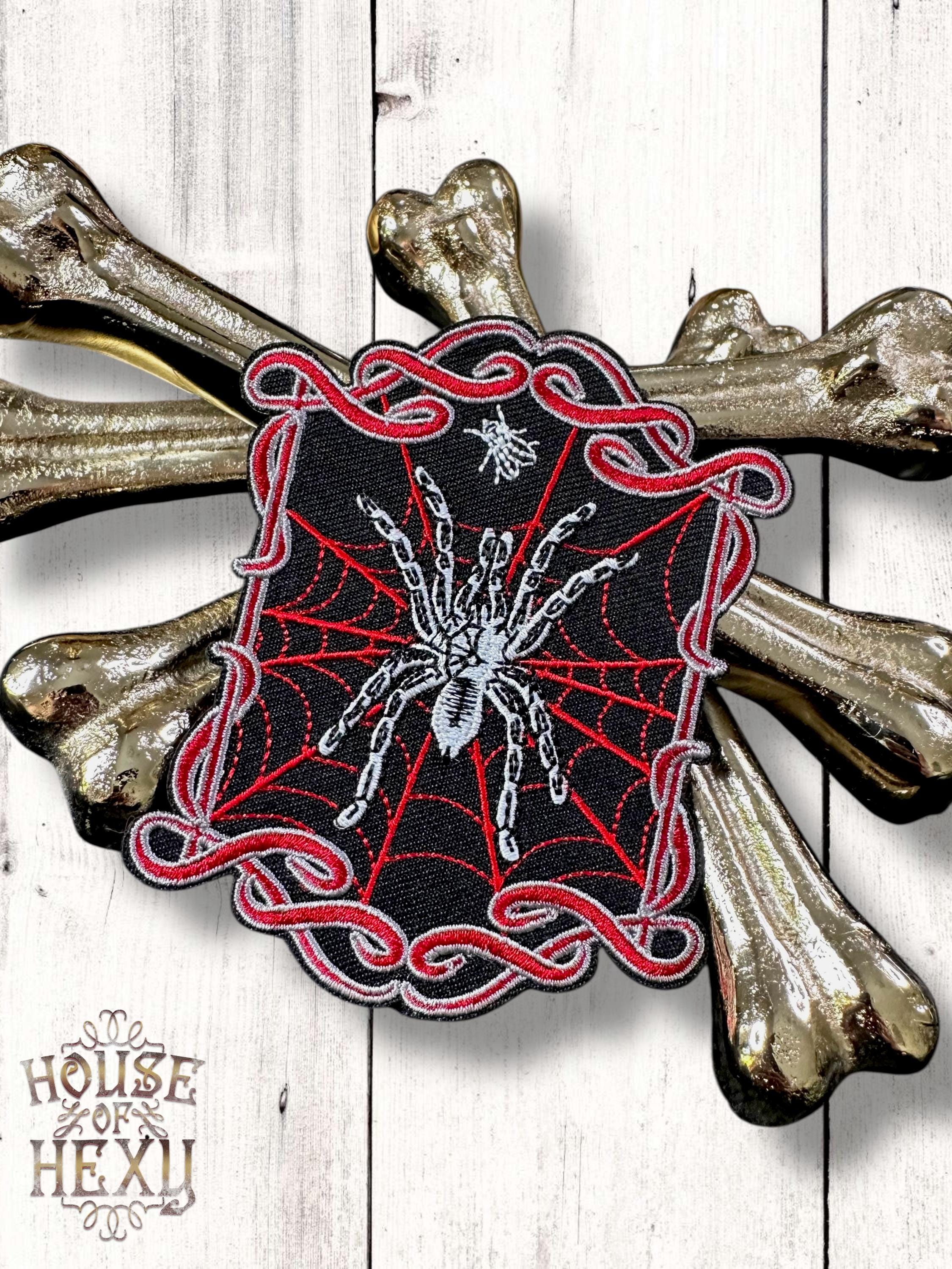 House of Hexy Victorian Gothic Spider Web Iron-on Patch