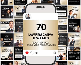 Lawyer Social Media Templates, Law Firm Instagram Templates, Social Media Templates Law, Legal Instagram, Law Firm Social Media Templates