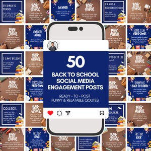 School-Themed Instagram Templates, Back-to-School Engagement Posts, Teacher Quotes Social Media Engagement, Back-to-School Posts, Education