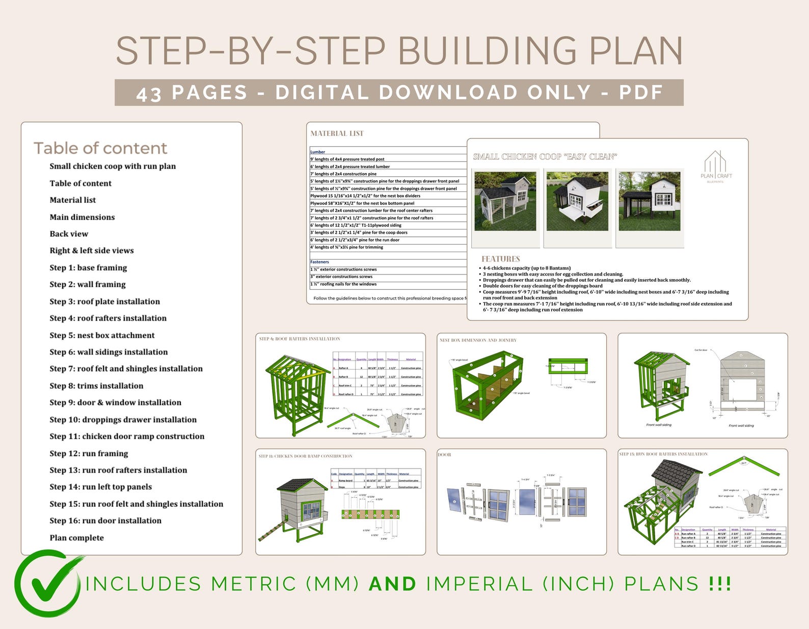 Image showcasing Coop Build Plans PDF, Secure Chicken Coop Design, DIY Chicken Coop for ...