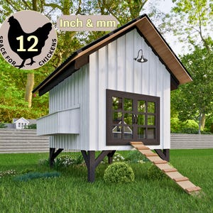 Coop Build Plans PDF, Secure Chicken Coop, DIY Coop Plans, Modern Chicken Coop Design, Chicken Run Plans, Easy Hen Coop Guide