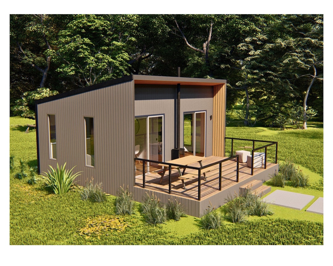 Cabin House Plan, Cottage Floor Plans, Tiny House Plans PDF, Modern ...