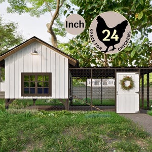 Coop Build Plans PDF, Secure Chicken Coop, DIY Plans for 24 Chickens, Modern Coop Design for backyard Farming