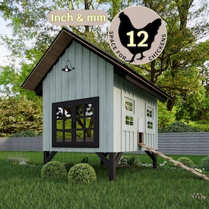 Coop Build Plans PDF, Secure Chicken Coop, DIY Coop Plans, Modern Chicken Coop Design, Chicken Run Plans, Easy Hen Coop Guide