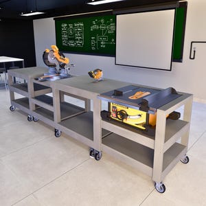 All in One Workbench Plans, Workshop PDF, DIY Garage Workbench, Miter Saw Station, Table Saw Bench, Jigsaw Table, Mobile Workbench