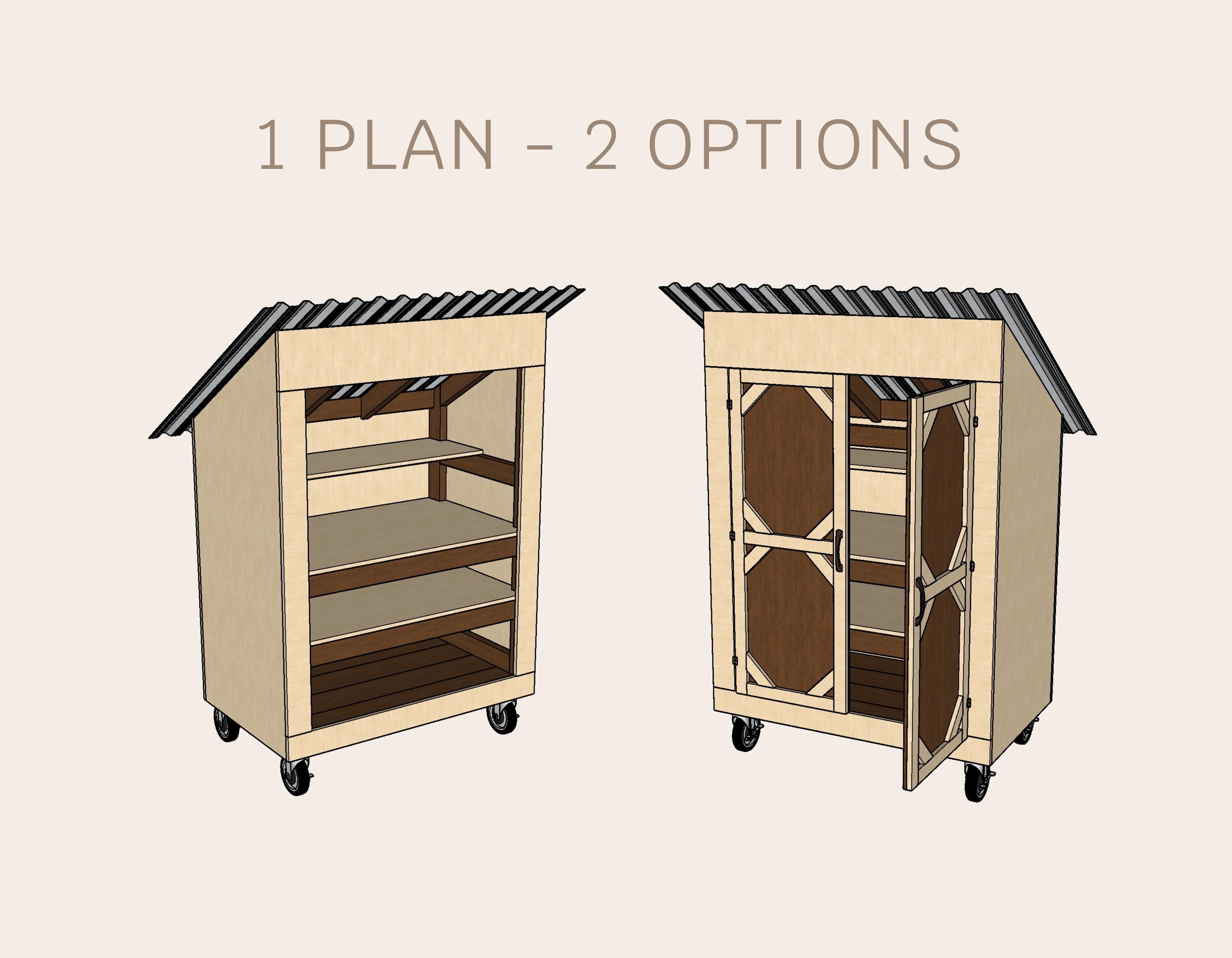 2 IN 1 Farm Stand Plans, DIY Roadside Produce Stand, Mobile Market Cart ...