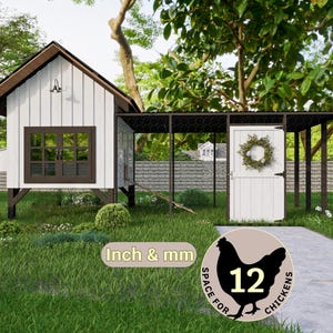 Coop Build Plans PDF, Secure Chicken Coop, DIY Coop Plans, Modern Chicken Coop Design, Chicken Run Plans, Easy Hen Coop Guide