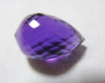 Purple Amethyst Faceted Pear Briolette 15x22mm