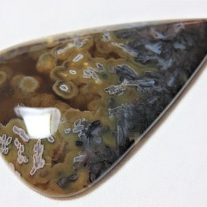 Natural Smooth Turkish Stick and Pseudomorph Agate Large Pear Shape (Rock from Ankara/Turkey) 37x61mm Pendant