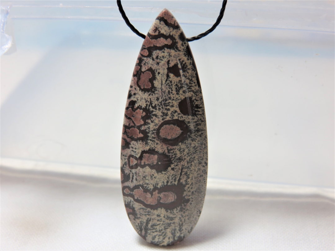 Natural Smooth Paint Brush Jasper Long Teardrop 19x50mm Colgante Etsy
