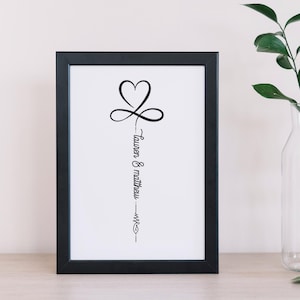 Heart Infinity Tattoo with Names, Couple tattoo, grooming temporary tattoo design, best friend tattoos, name flower tattoo, tattoo ticket