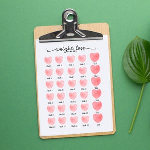 Weight Loss Tracker Printable Digital, weight loss organizer weekly, weight loss journey PDF