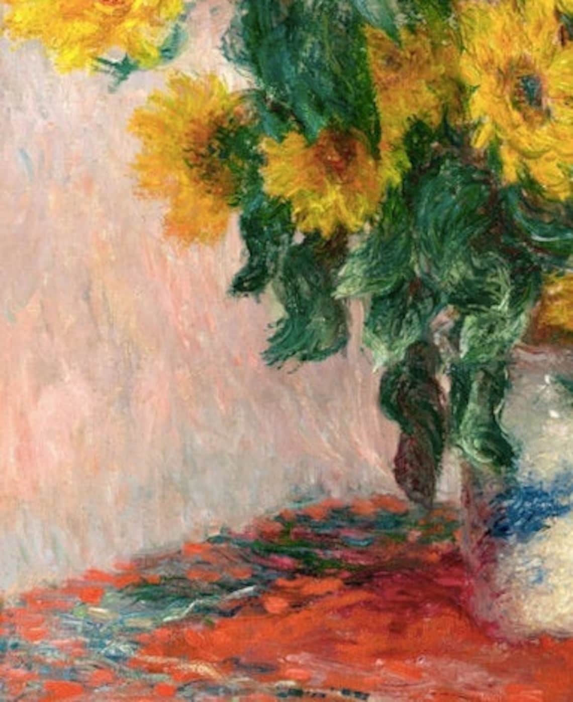 Bouquet of Sunflowers 1881 by Claude High Quality Etsy