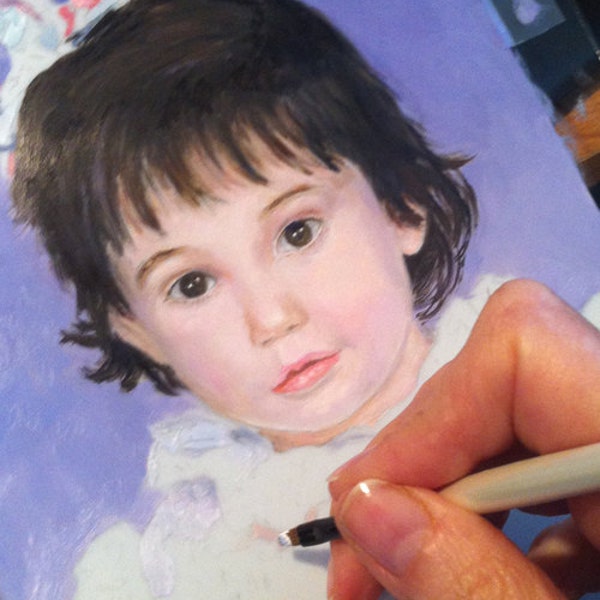 Hand-painted in Oil Portrait - Artist for Hire -  Personalized Gift - Realism art, Painting from Photos - Memorial gift- personabled gift