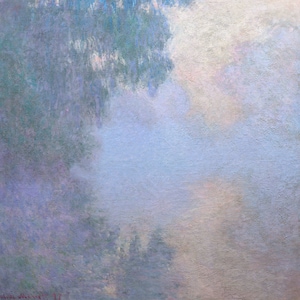 Downloadable file - small print - Morning on the Seine near Giverny  Claude Monet - water reflection - impressionism