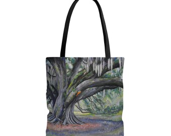 Tote Bag - City Park Oak - New Orleans Tote - Majestic Oak Tree -Moss - Peaceful scene - Nature Lover - Tree lover - hugger - Nola - gift