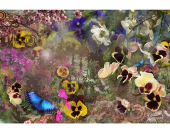 Photograph, Garden Flowers, montage, arte,