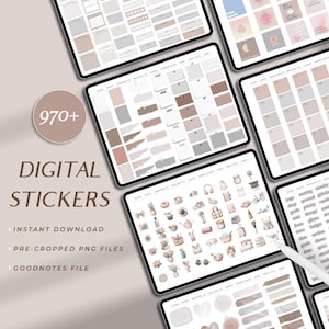 Aesthetic Digital Sticker for Goodnotes Journal Sticker Collection Minimal Planner Sticker Digital Sticker Pack for Journaling Organization