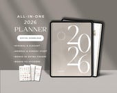 2026 Digital Planner Minimalist Planner for Goodnotes All in One Planner Weekly Planner Template Daily Planner Notability 2026 Ipad Planner