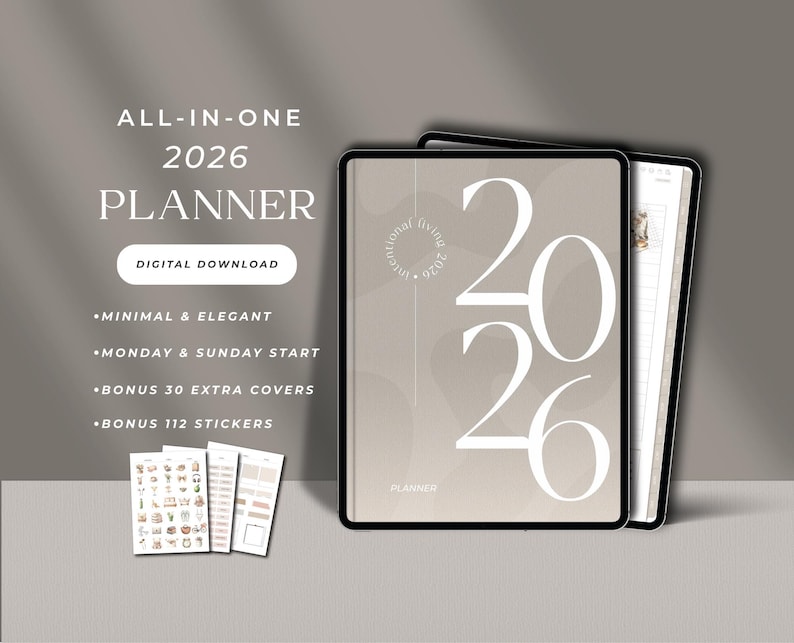 2026 Digital Planner Minimalist Planner for Goodnotes All in One ...