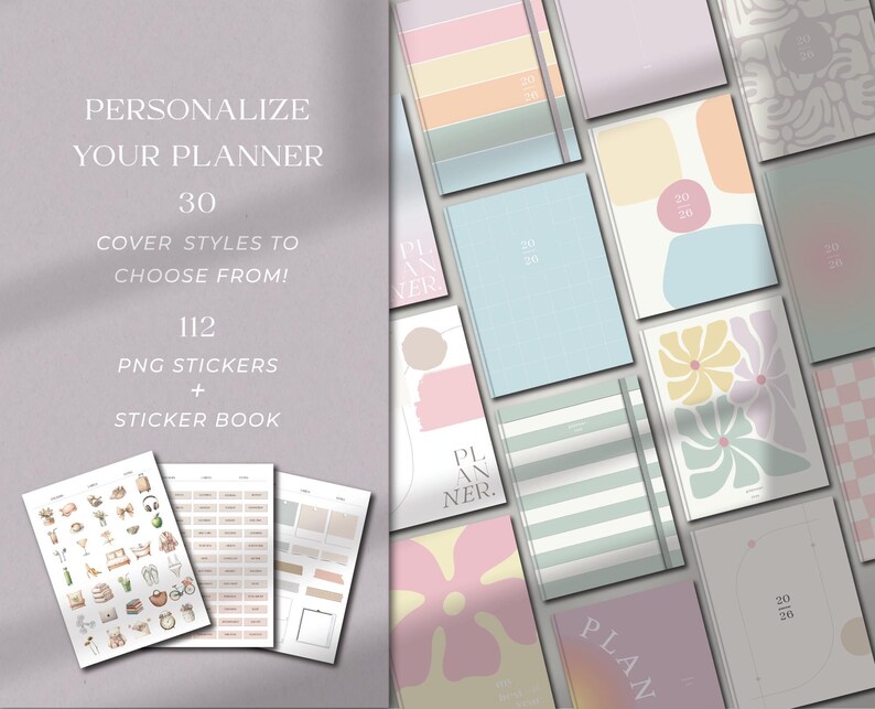 Planner covers and Digital stickers