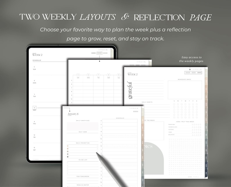 2026 Digital Planner for Goodnotes Minimalist All in One Planner 2026 ...