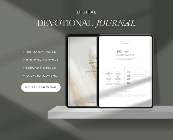 Daily Devotional Journal Digital Prayer Journal Faith Based Scripture Journal Christian Journal for Daily Bible Study Spiritual Growth Daily