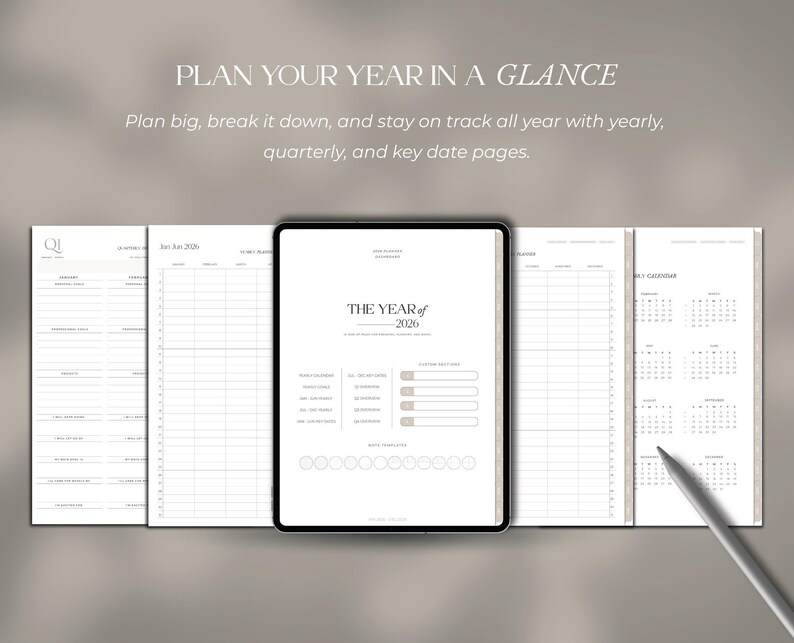 Simple Digital Planner 2026 Minimalist Planner for Goodnotes 2026 ...