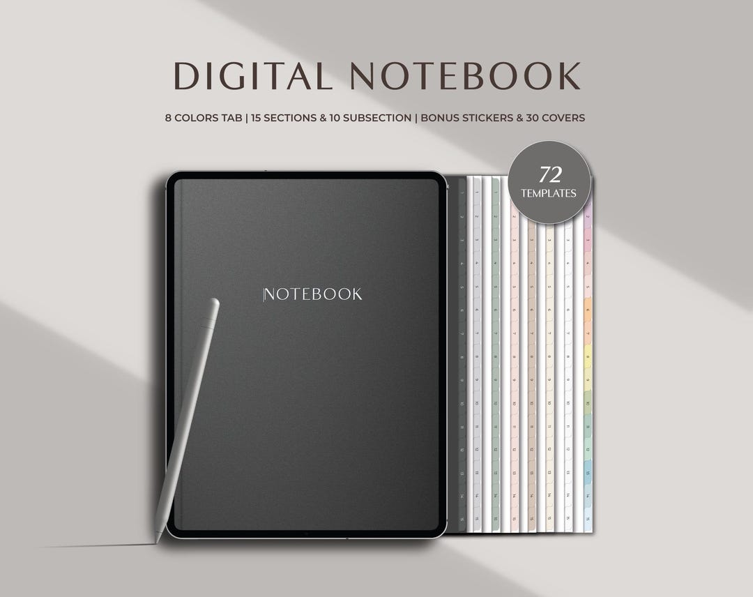 Digital Notebook for Goodnotes Planner Notebook Customizable Templates ...