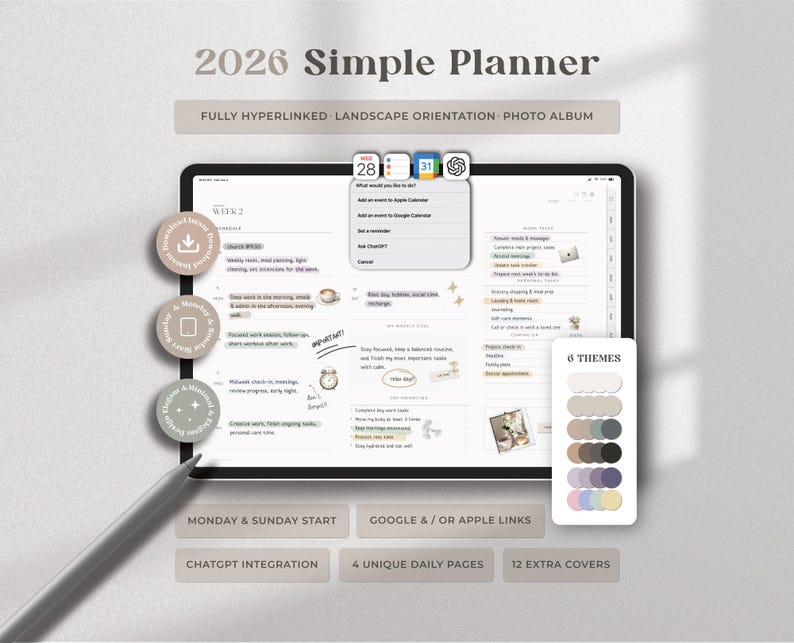 2026 Digital Planner for GoodNotes